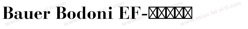 Bauer Bodoni EF字体转换